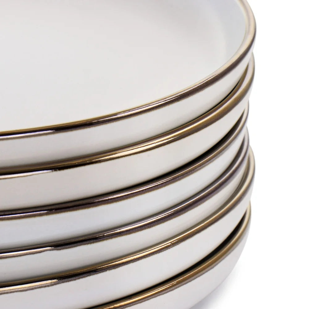 6 Piece Stoneware Plate Set