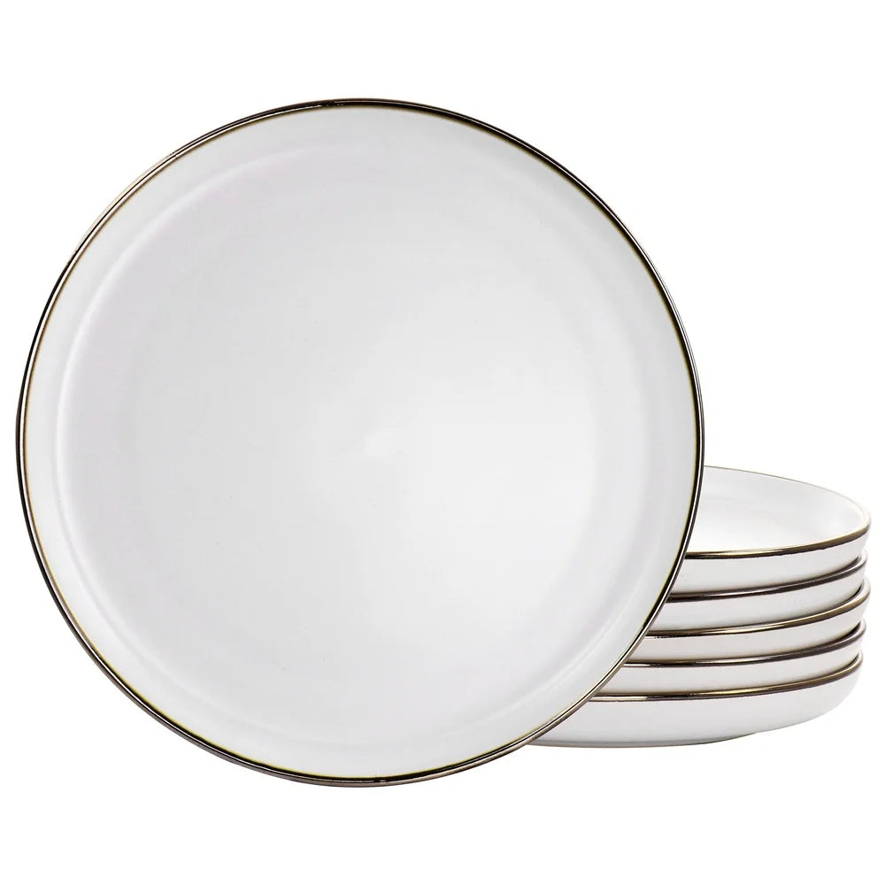 6 Piece Stoneware Plate Set