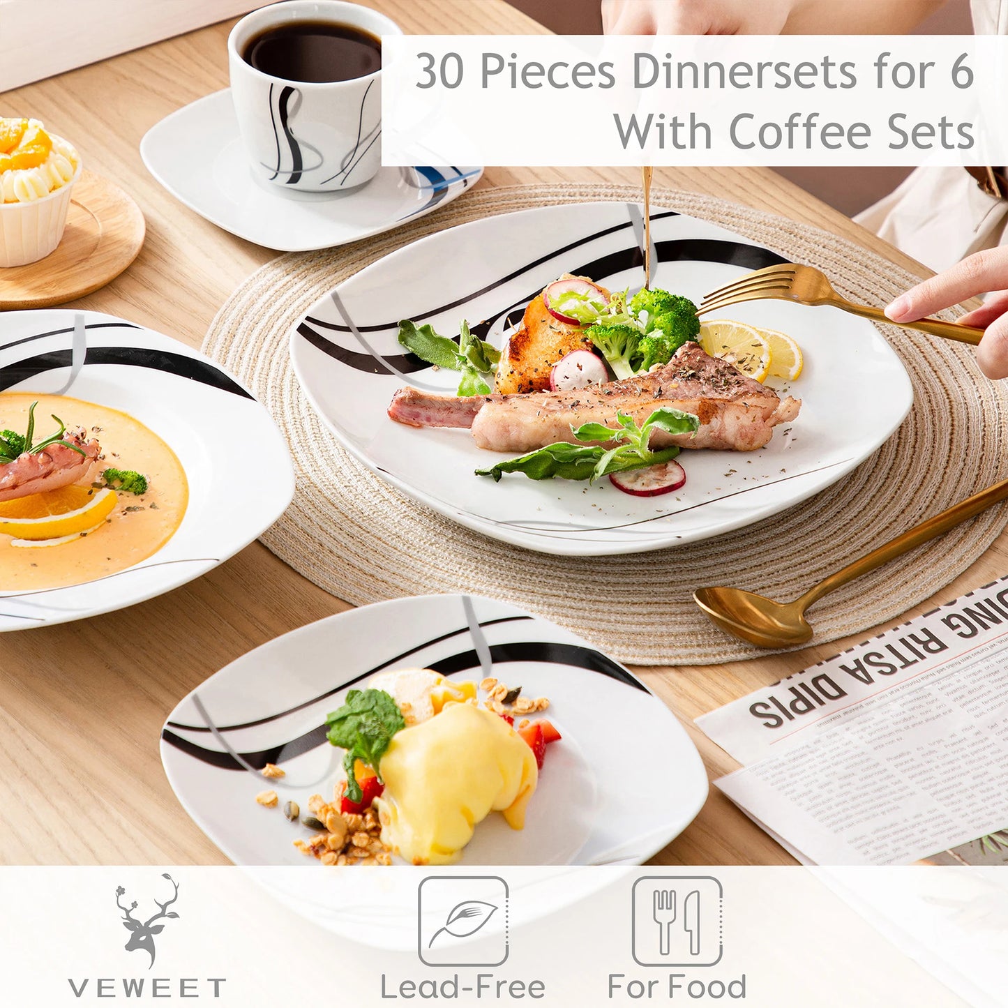Porcelain Ceramic Tableware Set