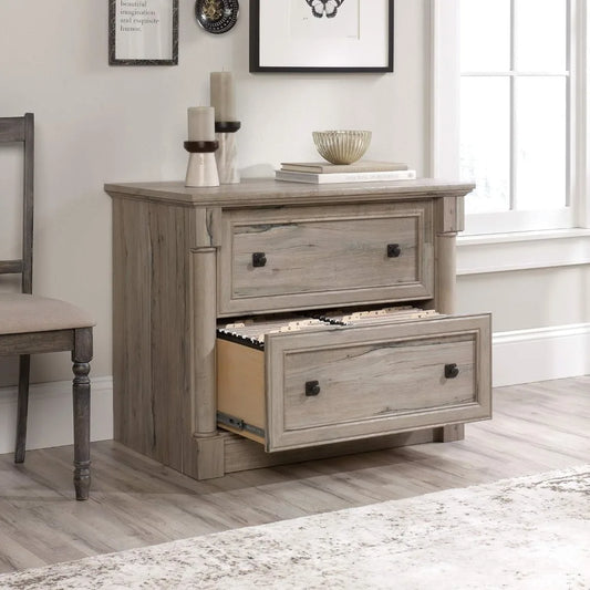 Split Oak Design Lateral Filing Cabinet