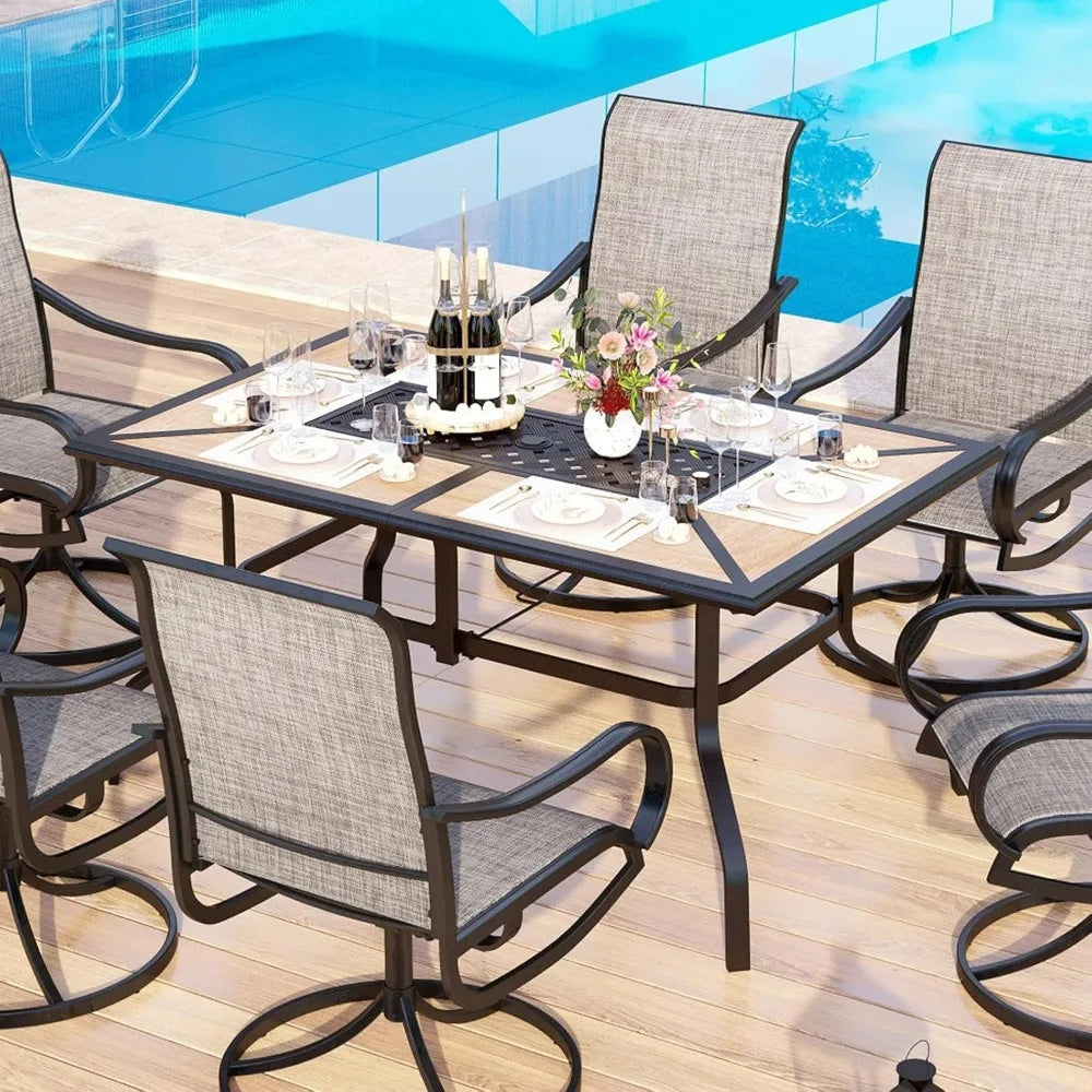 Patio Dining Table Set for 6