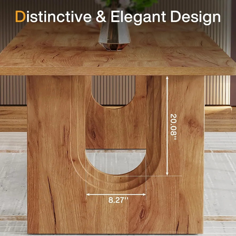 Modern Dining/ Wood Pedestal Base
