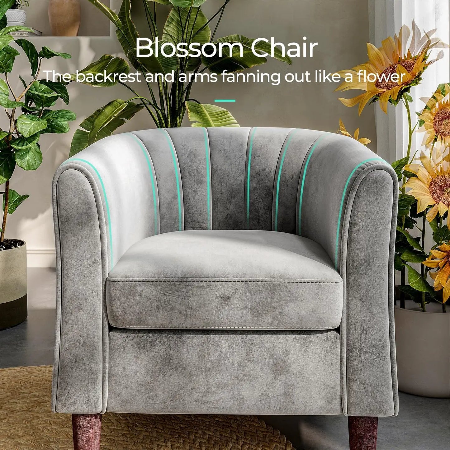 Comfy Accent Chair with Footrest