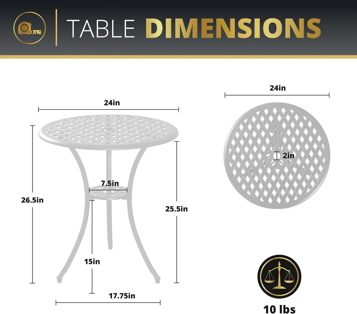 Bistro 3 Piece Outdoor Table/Chairs Set
