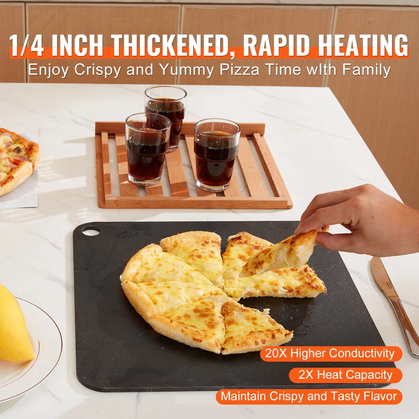 Multi-Size Pizza Steel Plate for Oven Pre-Seasoned