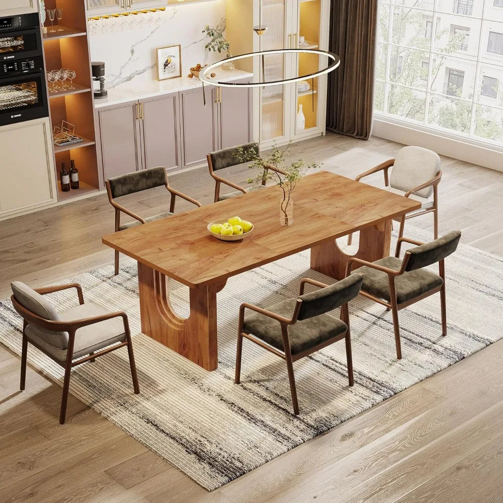 Modern Dining/ Wood Pedestal Base