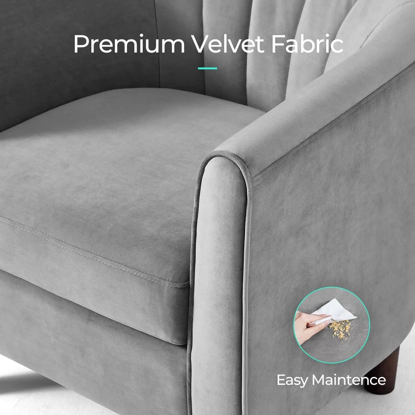 Comfy Accent Chair with Footrest