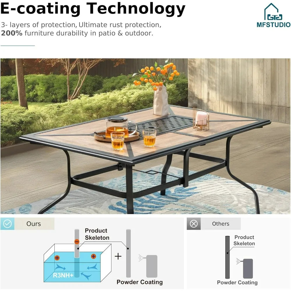 Patio Dining Table Set for 6