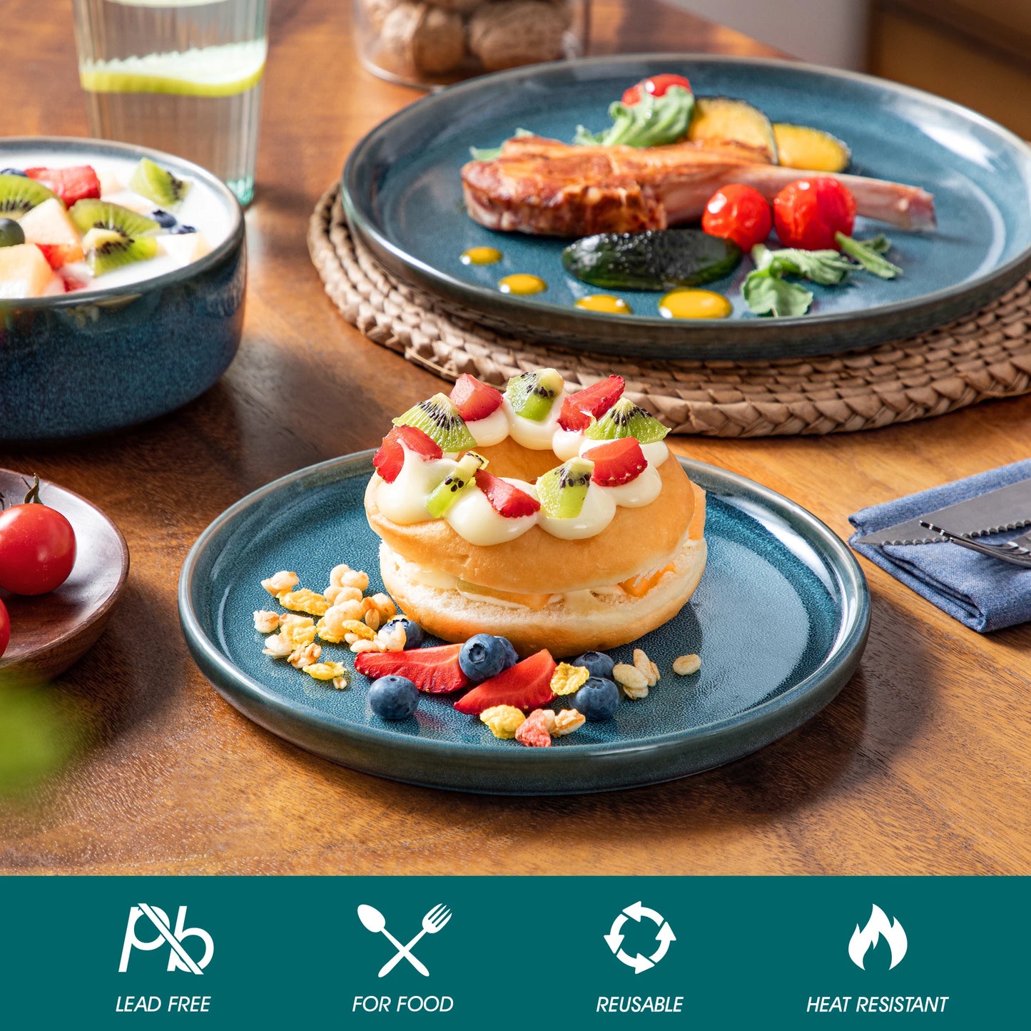 Blue Ceramic Tableware Set