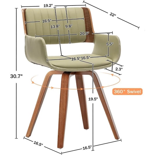 Mid Century Modern Swivel Accent Chairs