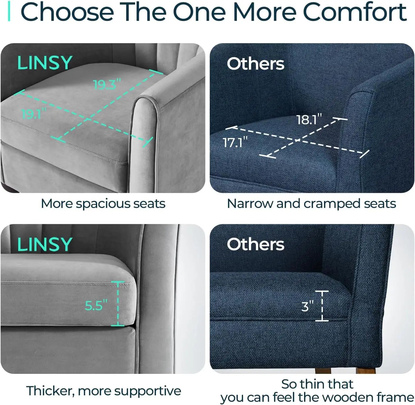 Comfy Accent Chair with Footrest