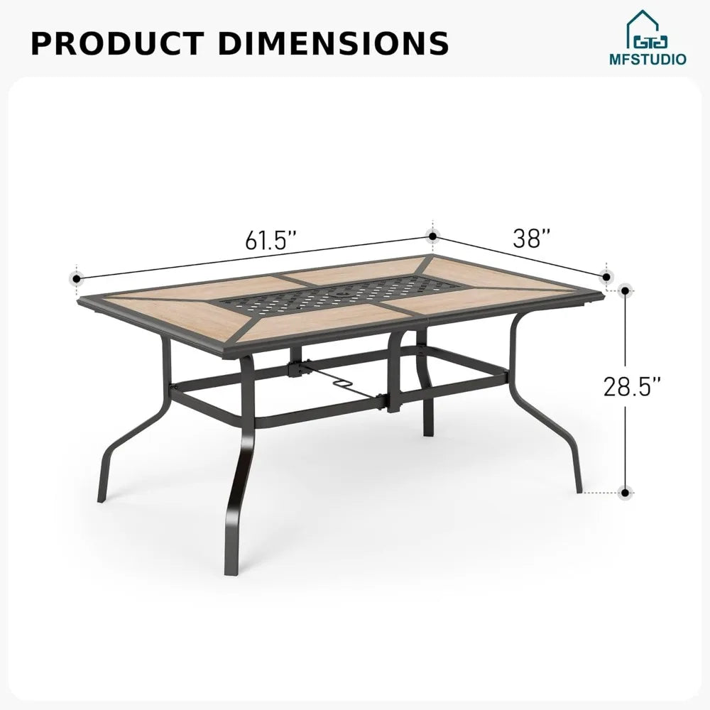 Patio Dining Table Set for 6