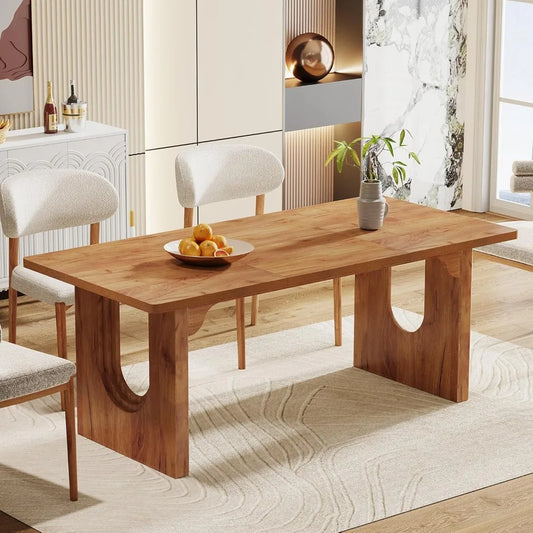 Modern Dining/ Wood Pedestal Base