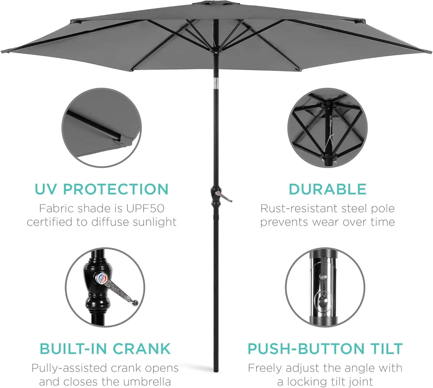 10ft Outdoor Patio Umbrella w/Crank