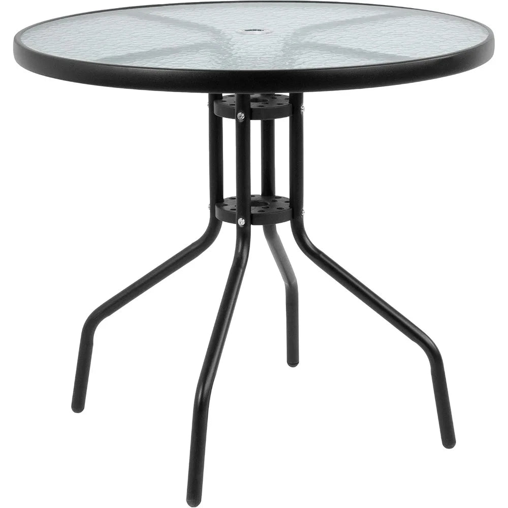 Black 6-Piece Patio Garden Furniture Set