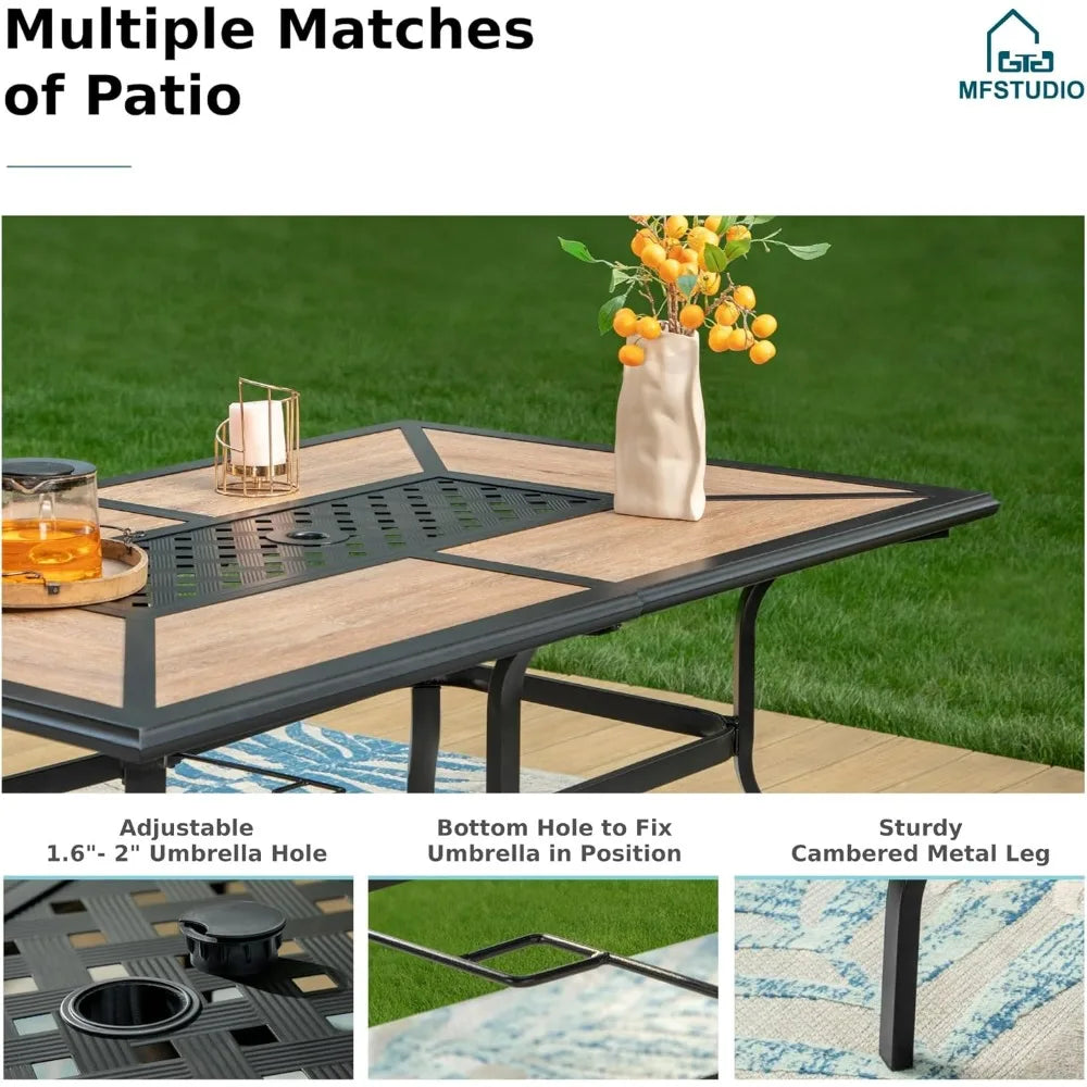 Patio Dining Table Set for 6