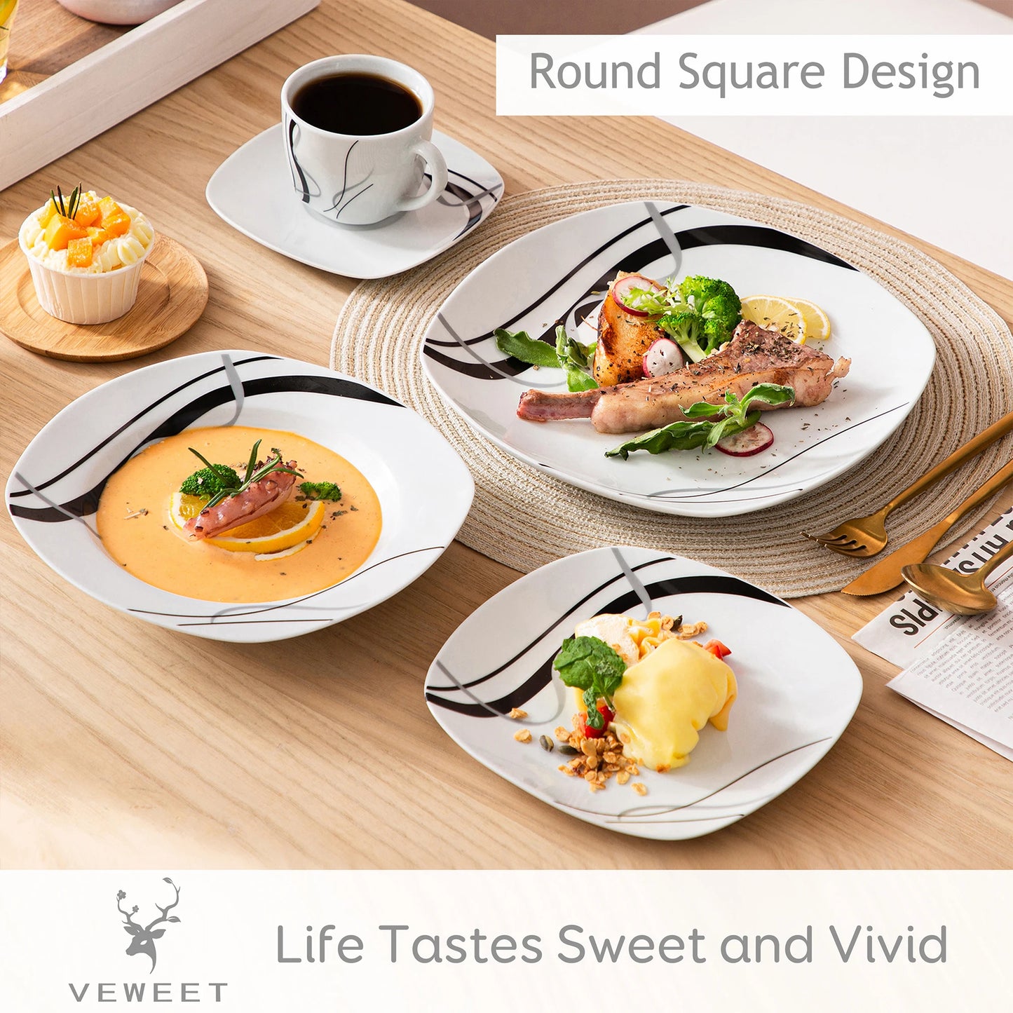 Porcelain Ceramic Tableware Set