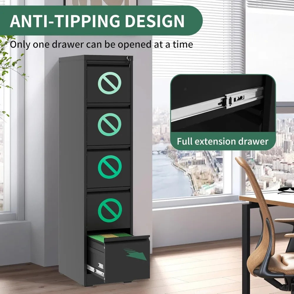 Vertical File Cabinets with a Lock