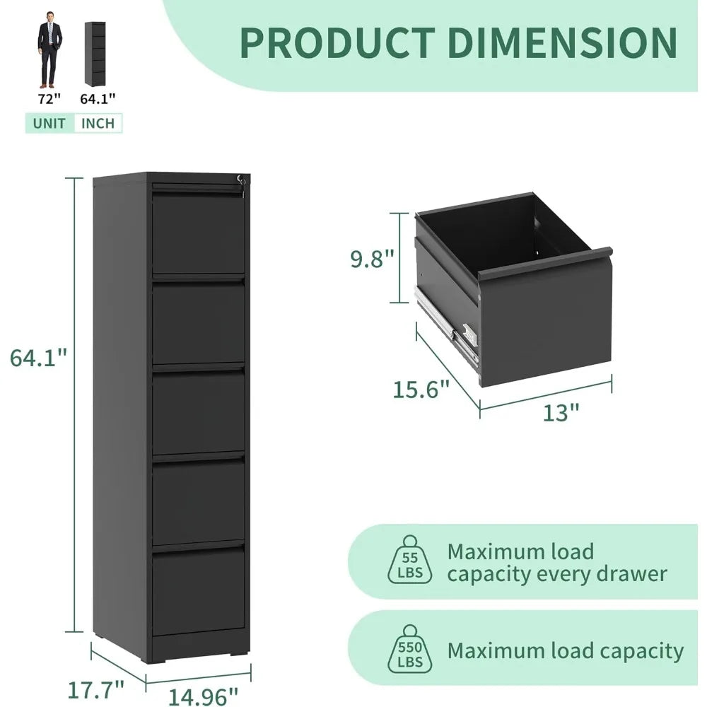 Vertical File Cabinets with a Lock