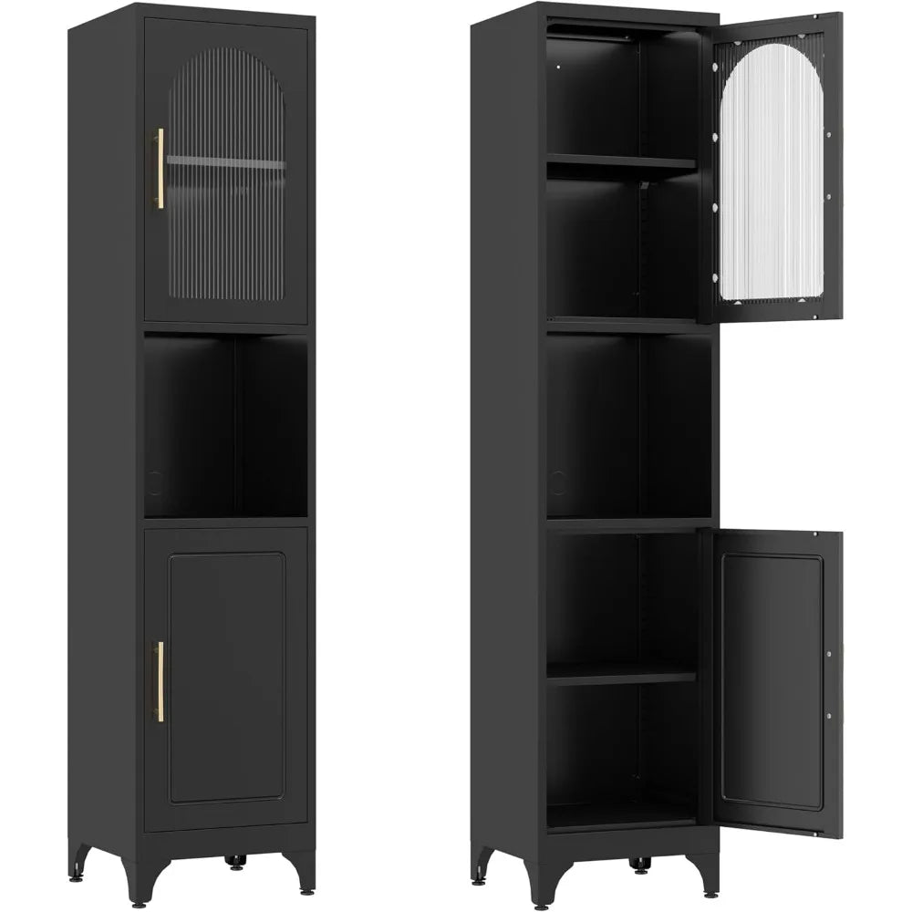 75" Tall Freestanding Metal Cabinets