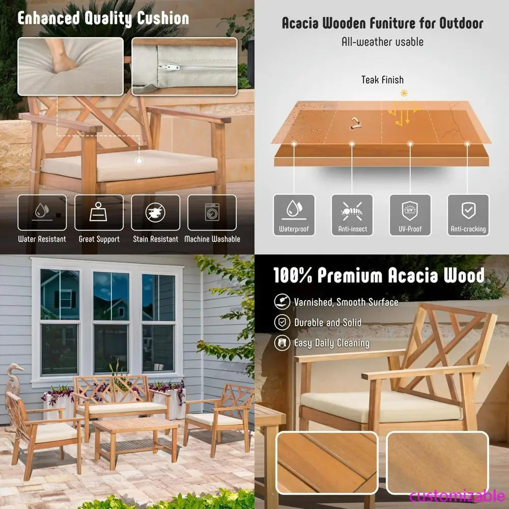 4-Piece Outdoor Patio Furniture Set