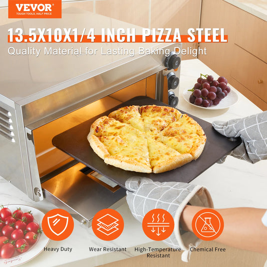 Multi-Size Pizza Steel Plate for Oven Pre-Seasoned