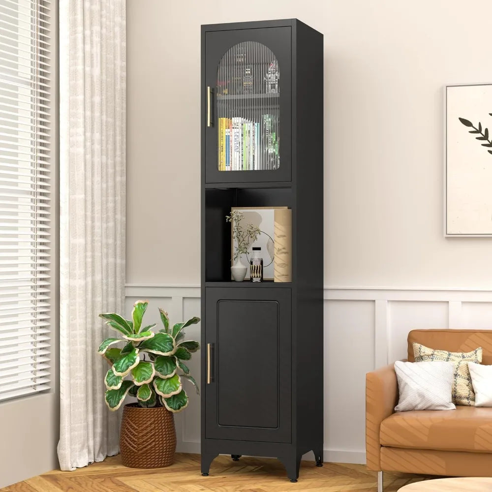 75" Tall Freestanding Metal Cabinets