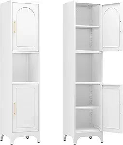 75" Tall Freestanding Metal Cabinets