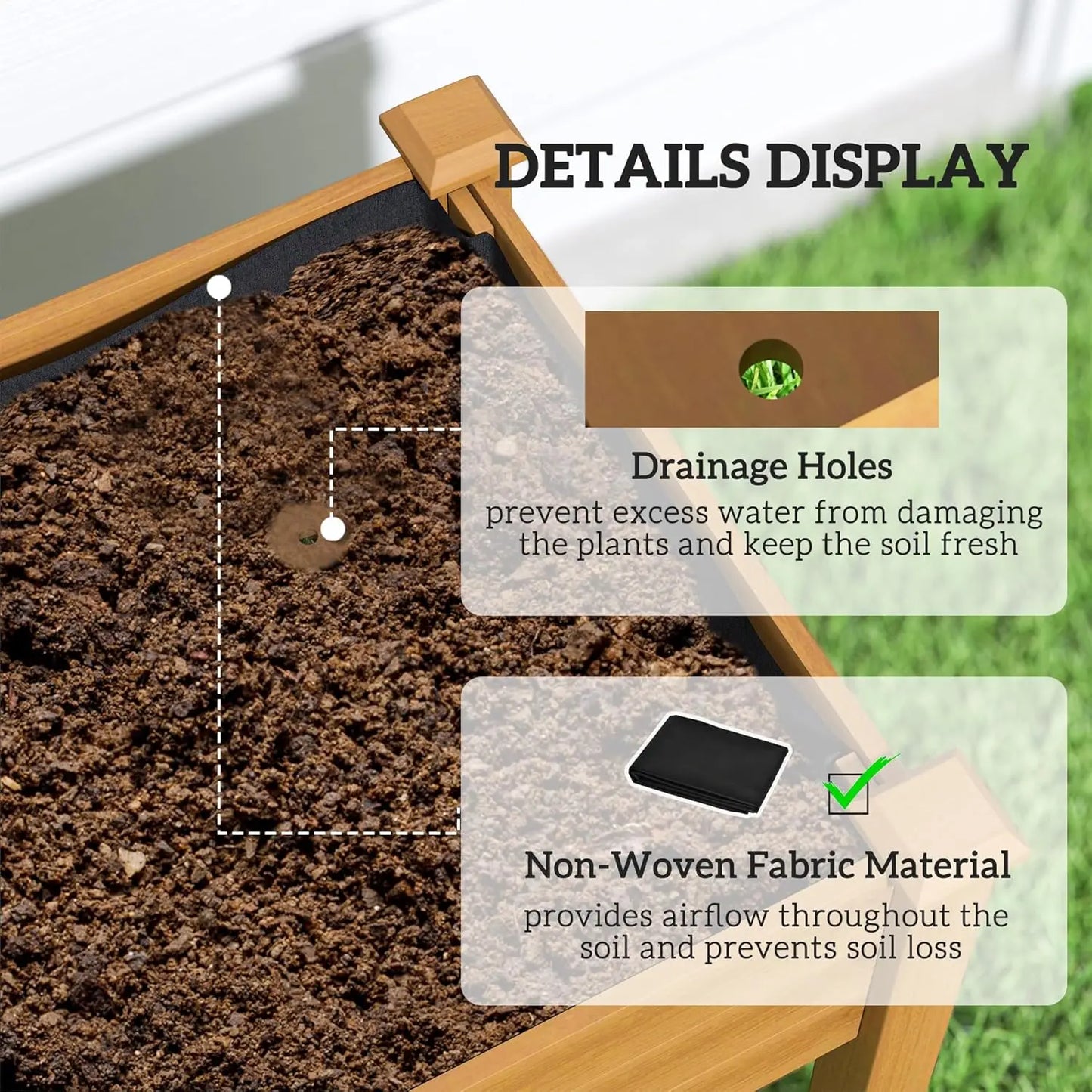Garden Bed with PE Greenhouse Cover